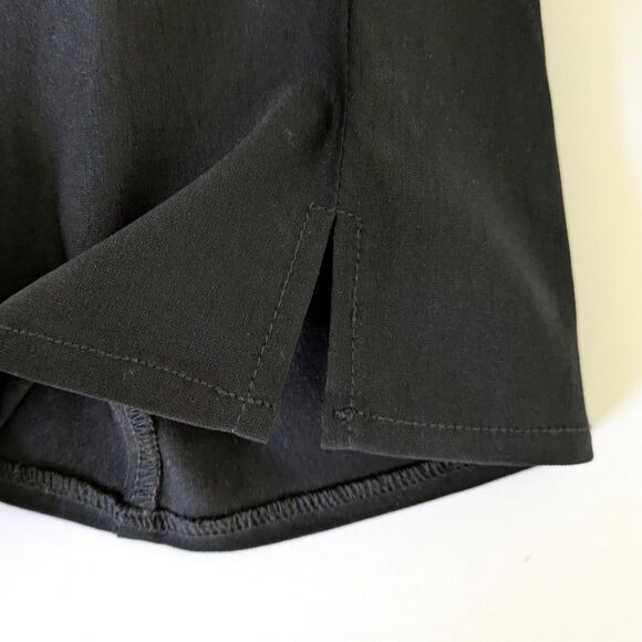 NWT White Fox Day for It Capris Pants Black Size S Cropped Side Slit Stretchy - Picture 5 of 12